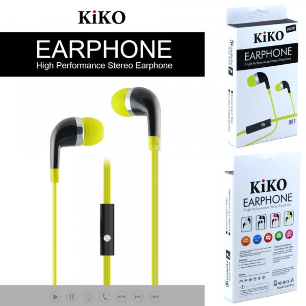Wholesale KIKO 881 Stereo Earphone Headset with Mic (881 Green)